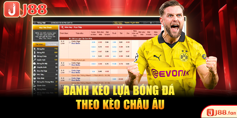 Đánh kèo lựa bóng đá theo kèo châu Âu